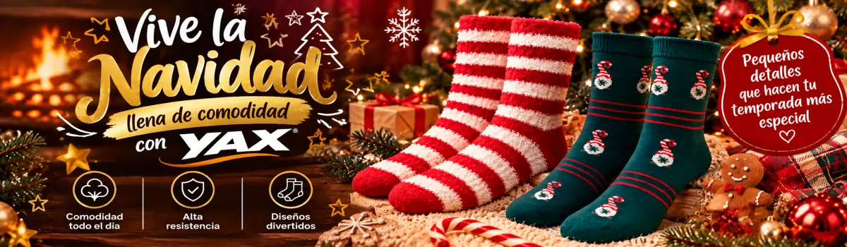 navidad cómoda con calcetines yax